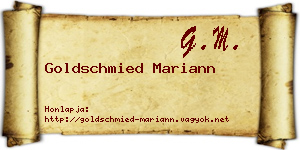Goldschmied Mariann névjegykártya